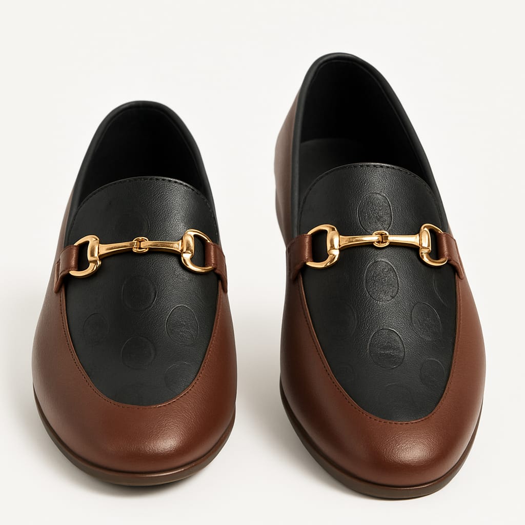 Pure moccasins Leather Moza shoes(OLM001Blk)