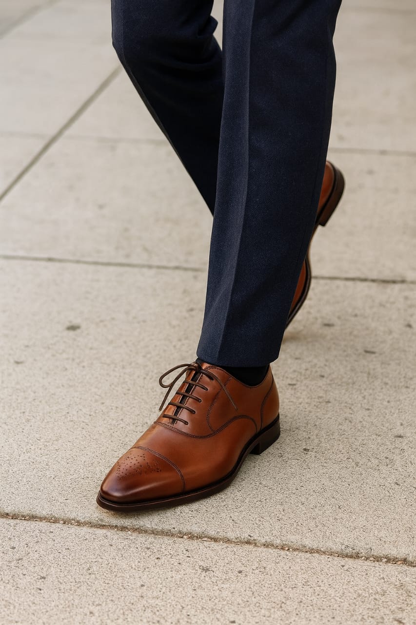 Elegant Brown Oxford Shoes – Olv002Brw