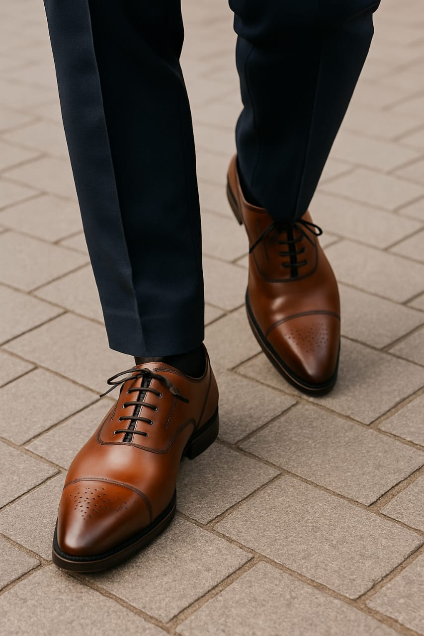Elegant Brown Oxford Shoes – Olv002Brw