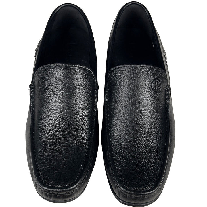 BLACK MEDICATED SOFT LEATHER LOAFER