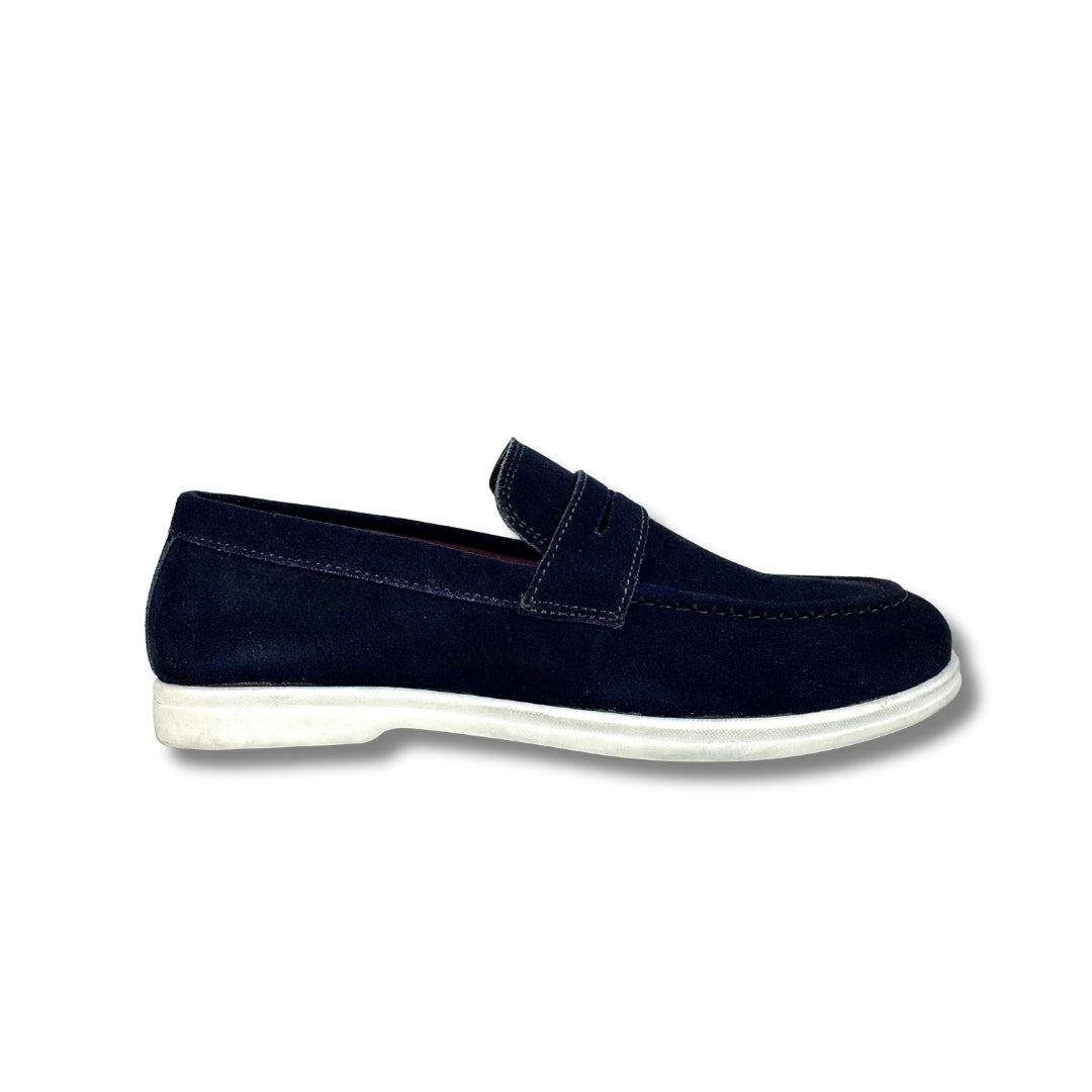 MIDNIGHT BLUE SUED LEATHER LOAFER