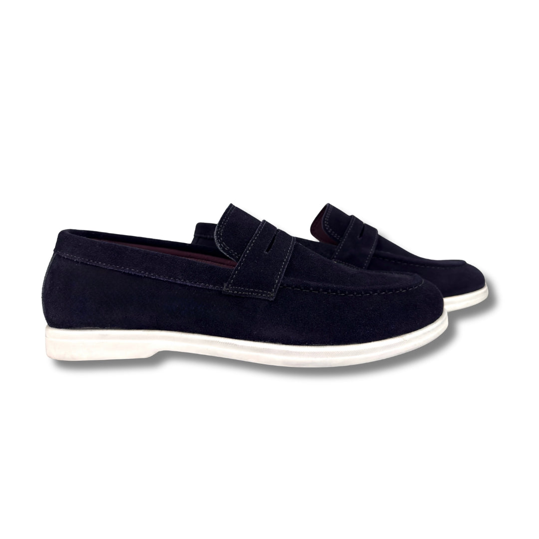 MIDNIGHT BLUE SUED LEATHER LOAFER