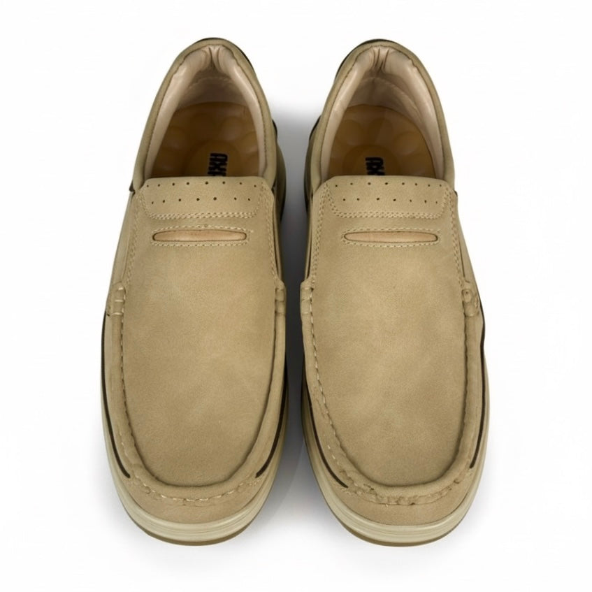 CREAM MEDICATED SOFT LEATHER LOAFER