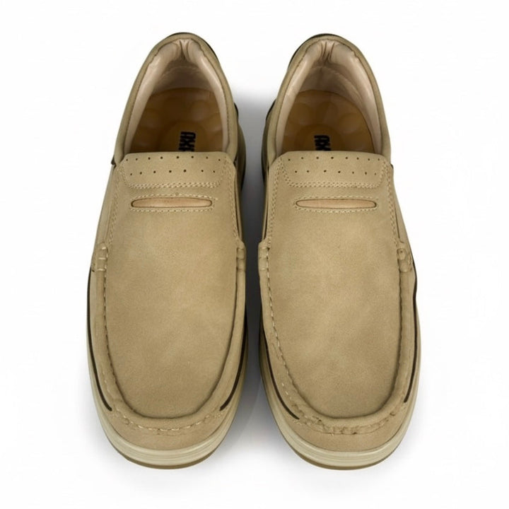 CREAM MEDICATED SOFT LEATHER LOAFER