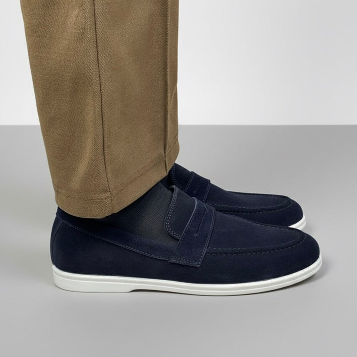 MIDNIGHT BLUE SUED LEATHER LOAFER